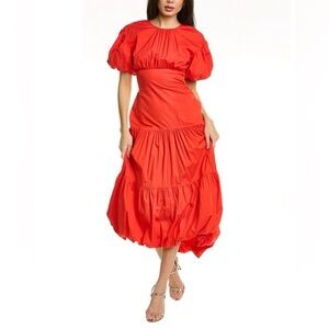 Cinq à Sept Maisey Red Midi Dress Size 8